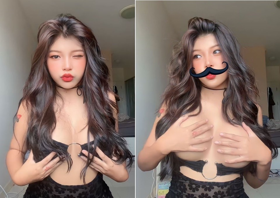 Em xinh vú to lần đầu lộ clip sex